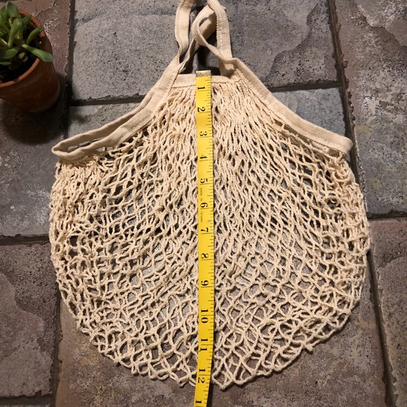 ✨FIRE ENGINE RED STRING NET FRENCH MARKET BAG - Picture 5 of 6